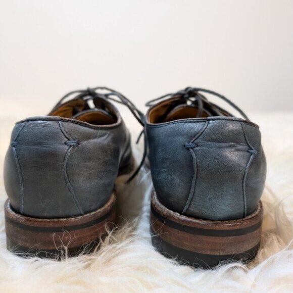 Ron White Leather Dress Shoes "Wyatt" Blueish Grey Men Size 10 - Picture 8 of 15